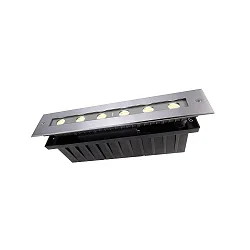 LED Gulvindbygningslampe LINE II WW, 10W, asymmetrisk, 220-240V AC, 3000K, rustfrit stål