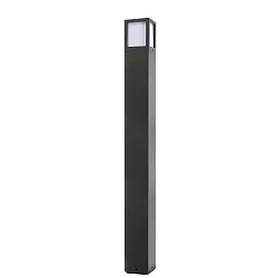 Pælelampe FACADO II 1000MM OPAL firkantet E27 IP65, mørkegrå, mat dæmpbar