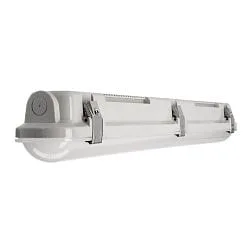 Fugttæt armatur TRI PROOF BASIC 61CM / 10W 840 ON-OFF slagfast, omskiftelig IP65, lysegrå 