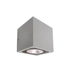 KapegoLED Væglampe CUBODO II Single, 220-240V, 7W, klar / gennemsigtig, sølv grå