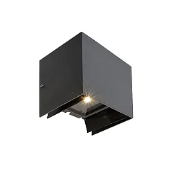 Outdoor LED luminaire ARCTURUS II LED wall luminaire, 5.5W, 3000K, 0-90°, IP54, dark grey