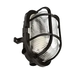 wall and ceiling luminaire SOTANO RETRO oval E27 IP44, black dimmable