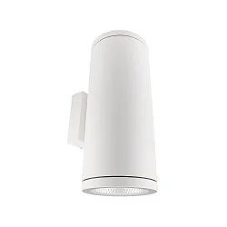 Fasadespot SHORELINE PRO ROUND 140 UP&DOWN 2-flammer, rund, CCT Switch IP65, hvid dæmpbar