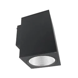 Fasadespot SHORELINE PRO SQUARE 140 DOWN 1-flamme, firkantet, CCT Switch IP65, mørkegrå dæmpbar
