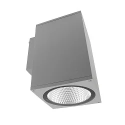 Fasadespot SHORELINE PRO SQUARE 140 DOWN 1-flamme, firkantet, CCT Switch IP65, lysegrå dæmpbar