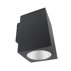 Fasadespot SHORELINE PRO SQUARE 140 DOWN 1-flamme, firkantet, CCT Switch IP65, mørkegrå dæmpbar