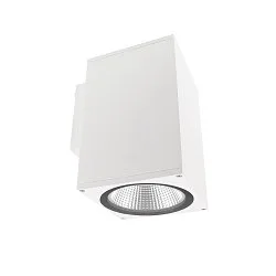Fasadespot SHORELINE PRO SQUARE 140 DOWN 1-flamme, firkantet, CCT Switch IP65, hvid dæmpbar