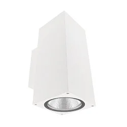Fasadespot PRO SQUARE 100 UP&DOWN 2-flammer, firkantet, CCT Switch IP65, hvid dæmpbar