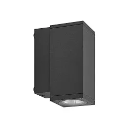 Fasadespot SHORELINE PRO LED SQUARE 70 DOWN 1-flamme, firkantet, CCT Switch IP65, mørkegrå dæmpbar