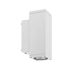 Fasadespot SHORELINE PRO LED SQUARE 70 UP&DOWN 2-flammer, firkantet, CCT Switch IP65, hvid dæmpbar