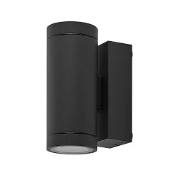 facade spotlight SHORELINE PRO GU10 ROUND UP&DOWN 2 flames, cylindrical, with lamp socket GU10 IP65, dark grey