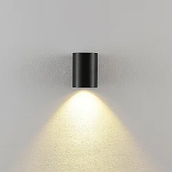 Udendørs wall luminaire CAN OUTDOOR UP OR DOWN 1-flamme, cylindrisk, stiv GU10 IP65, sort