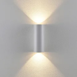 Udendørs wall luminaire CAN OUTDOOR UP & DOWN up / down, 2-flammer, cylindrisk, stiv GU10 IP65, hvid