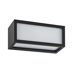 Udendørs wall luminaire RILONGO OPEN up / down, firkantet, med lampefatning E27 IP54, grafit grå