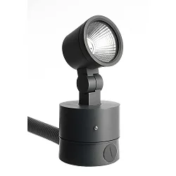 Outdoor LED spot COLT 8W COB, IP65, 3000K 470lm 775cd 40°, die-cast aluminum, black grey / opal