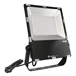 Projektørlys RF SMART FLOOD RGB+CCT svingbar, CCT Switch, med stik, RGB, ZigBee styrbar IP65/IP44, antracit dæmpbar