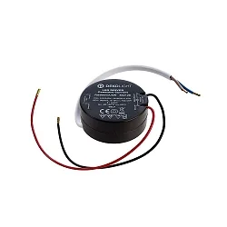 Power supply ROUND, RS500mA / 8W, Input: 100-240V AC, Output 6-16V DC, Output: 500mA, 8W, black