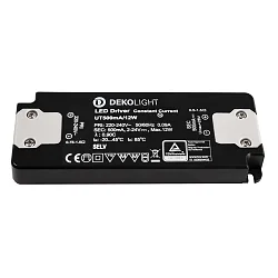 LED driver FLAT CC UT500MA konstant strøm, omskiftelig, mørkegrå, sort