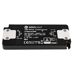 LED strømforsyning FLAT CC UT500mA/20W konstant strøm, sort