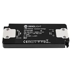 LED strømforsyning FLAT CV UT12V/12W konstant spænding, sort