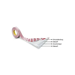 3M(TM) Dobbeltsidede tape, 50 meter, bredde / styrke 10 x 0,2mm