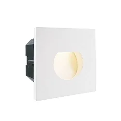 Dækning RUND til LED Vægindbygningslampe LIGHT BASE II COB OUTDOOR, 10 x 10cm, strålevinkel 63°, aluminium, hvid