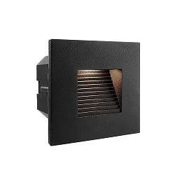 Dækning FIRKANTET / TRIN til LED Vægindbygningslampe LIGHT BASE II COB OUTDOOR, 10 x 10cm, strålevinkel 70°, sort