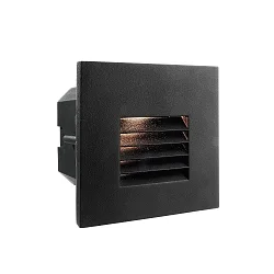 Dækning GRID til LED Vægindbygningslampe LIGHT BASE II COB OUTDOOR, 10 x 10cm, strålevinkel 65°, aluminium, sort