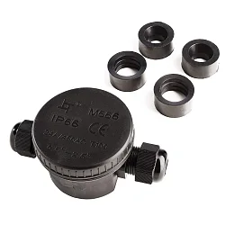 Outdoor 2-fold-distributør rund til Kabel 5-12 mm, 0.5-2,5 mm², maks. 450V AC/24A