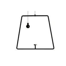 Pendel til magnetisk lampe MIRAM, B/H: 20,5cm/18,5cm, sort