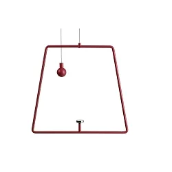Pendel til magnetisk lampe MIRAM, B/H: 20,5cm/18,5cm, rød