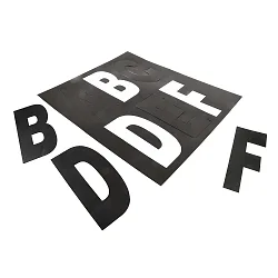 Husnumre CASA / LETTER A-F, sort