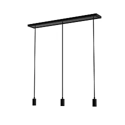 pendant luminaire MADOX 3-WAVE 3 flames, long, adjustable E27 IP20, black dimmable