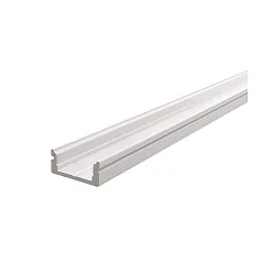 AU-01-12, flat U-profile for 12 - 13,3 mm LED stripes, 200cm, matt white