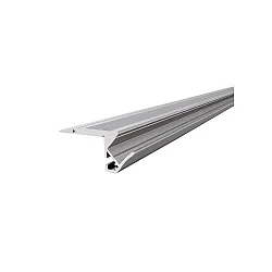 Reprofil Trappe Profil AL-01-10 til 10 - 11,3 mm LED Strips, aluminium anodiseret, 200cm, sølv