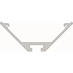 Hjørneprofil AV-05-25 til 25 mm LED Stripes (2x 12 mm), sølv matt, anodiseret, 200cm