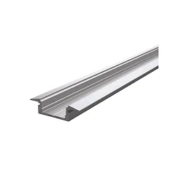 ET-01-10, flad T-Profil til 10 - 11,3 mm LED Strips, 200cm, anodiseret aluminium
