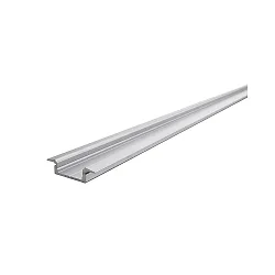ET-01-15, flad T-Profil til 15 - 16,3 mm LED Strips, 200cm, anodiseret aluminium