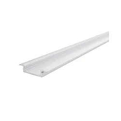 ET-01-15, flat T-profile for 15 - 16,3 mm LED stripes, 200cm, matt white