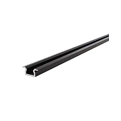LED Profil ET-01-05 flad T-Profil til 5-5,7mm LED Strips, 200cm, sort mat børstet