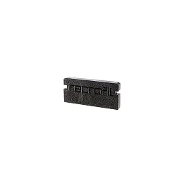 Endekappe P-AU-01-10, 16 mm, 2 stk., sort