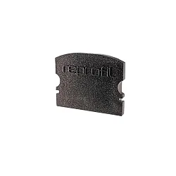 Endekappe F-AU-02-15, 21 mm, 2 stk., sort
