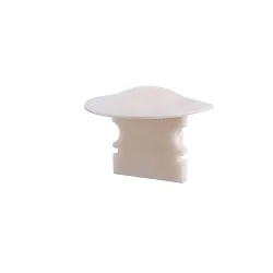 Endekappe F-ET-02-08, 23 mm, 2 stk., hvid