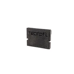 Endcaps H-AU-01-10, 16 mm, 2 items, black