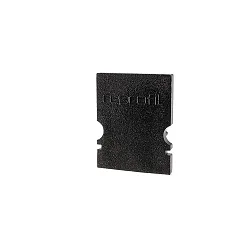 Endekappe H-AU-02-10, 16 mm, 2 stk., sort