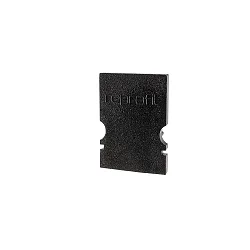 Endekappe H-AU-02-08, 14 mm, 2 stk., sort