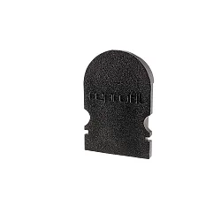 Endekappe R-AU-02-10, 16 mm, 2 stk., sort
