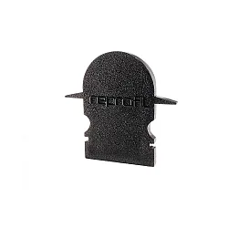 Endekappe R-ET-02-10, 25 mm, 2 stk., sort
