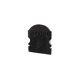 Endekappe L-AU-02-10, 16 mm, 2 stk., sort