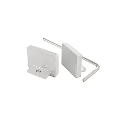 Reprofil Endekappe P-AU-10-12 sæt 2 stk., aluminium anodiseret, 18,2 mm, sølv